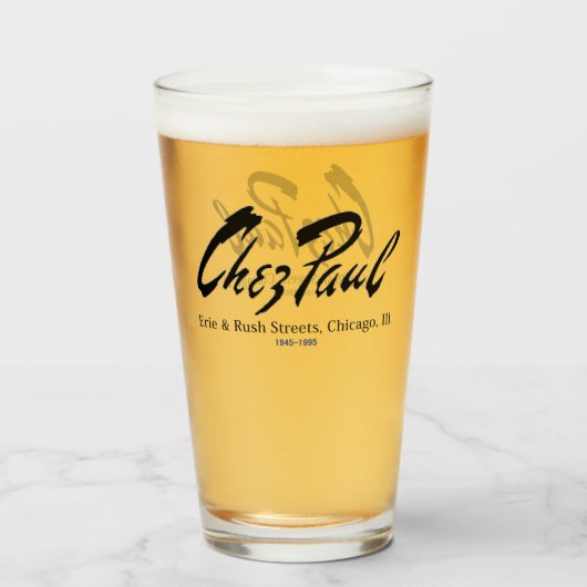 Chez Paul French Restaurant, Chicago Glas (Voorkant gevuld)