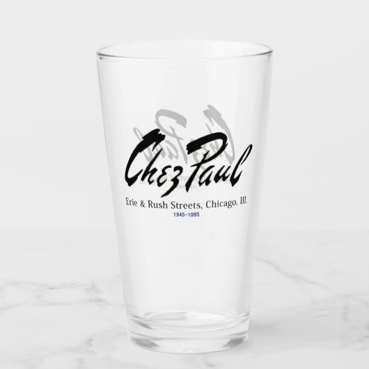 Chez Paul French Restaurant, Chicago Glas (Voorkant)