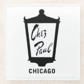 Chez Paul French Restaurant, Chicago Glazen Onderzetter (Voorkant)