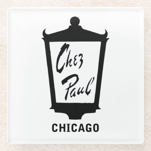 Chez Paul French Restaurant, Chicago Glazen Onderzetter (Voorkant)