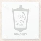 Chez Paul French Restaurant, Chicago Glazen Onderzetter (Achterkant)