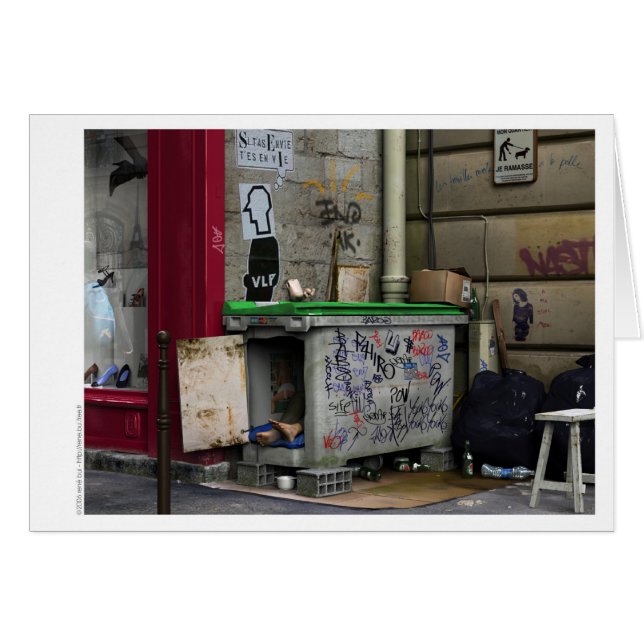 CHEZ RAYMOND Kaart - Digital Realism Art (Voorkant Horizontaal)