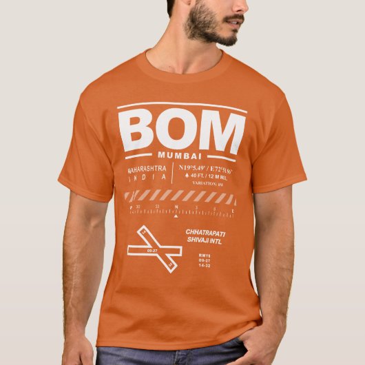 Chhatrapati Shivaji Int'l Airport BOM T-shirt (Voorkant)