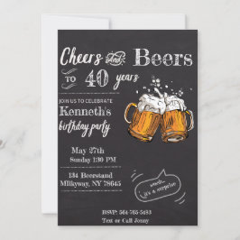 Chheers and Beers 60 40th 50th 30th 21st Kaart