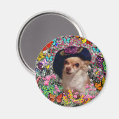 Chi Chi in Vlinders - Chihuahua Magneet (Voorkant / Achterkant)