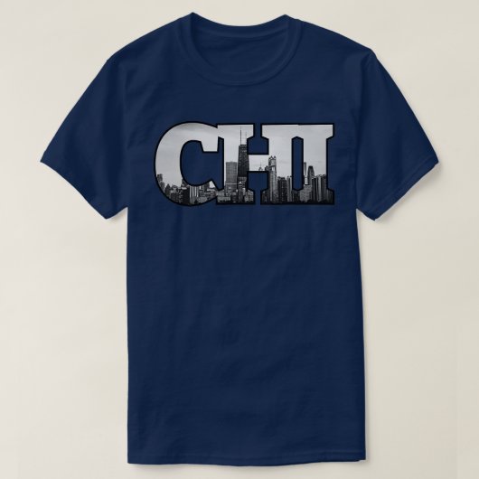 CHI Chicago City Skyline of Downtown Chicago Illin T-shirt (Design voorkant)