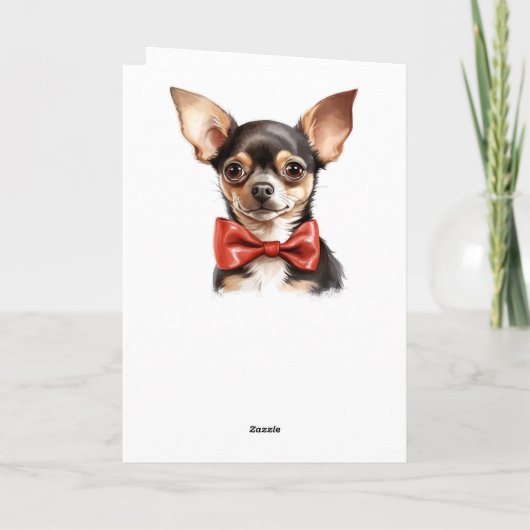 Chi Chihuahua Puppy Hond Verjaardagsnaam Kaart (Achterkant)