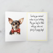 Chi Chihuahua Puppy Hond Verjaardagsnaam Kaart (Binnen)