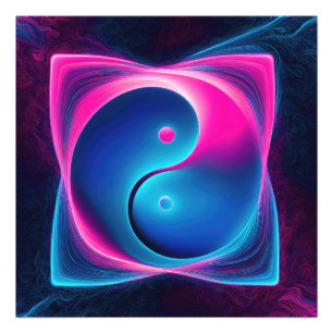 Chi Fusion: Levendige Yin Yang-energieën Foto Afdruk