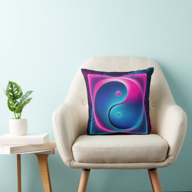 Chi Fusion: Levendige Yin Yang-energieën Kussen (Stoel)