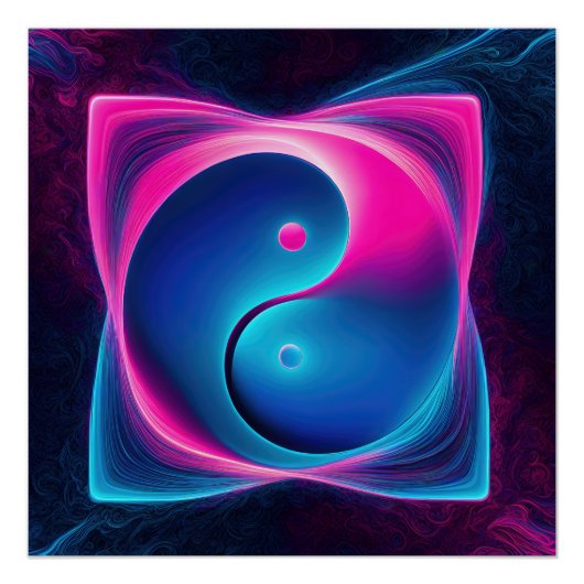 Chi Fusion: Levendige Yin Yang-energieën Perfect Poster (Voorkant)