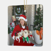 Chi House Rescue Kerstversiering 2024 Keramisch Ornament (Links)