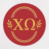 Chi Omega Sorority Stickers (Design 2)