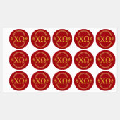 Chi Omega Sorority Stickers (Vel)