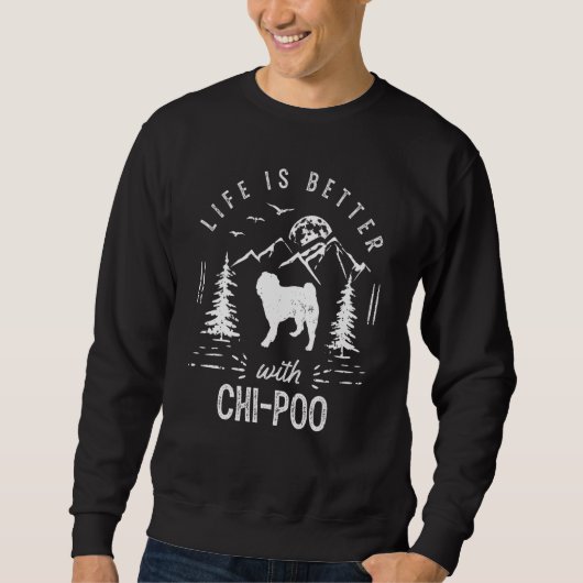 Chi Poo Life Beter mama papa Dog Trui (Voorkant)