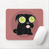 Chi Pug Mousepad Muismat (Met muis)