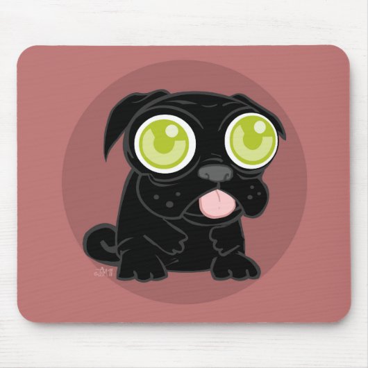 Chi Pug Mousepad Muismat (Voorkant)