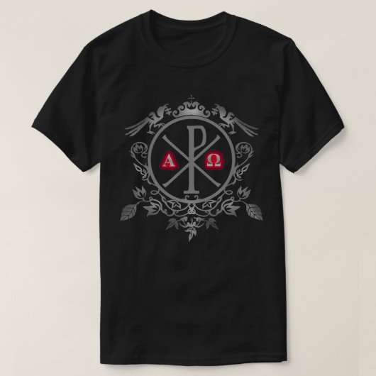 Chi Rho Alpha en Omega T-shirt (Design voorkant)