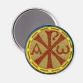 Chi Rho / Alpha Omega Medallion van SNV 36 Magneet (Voorkant / Achterkant)