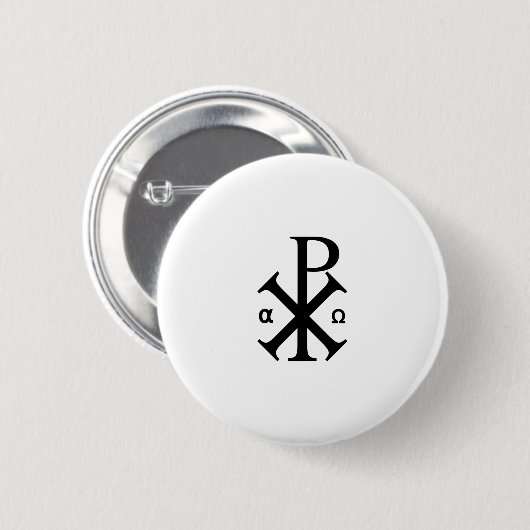 Chi Rho Christelijk symbool Ronde Button 5,7 Cm (Voorkant /achterkant)