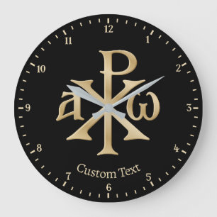 Chi Rho Christogram Muurklok Grote Klok