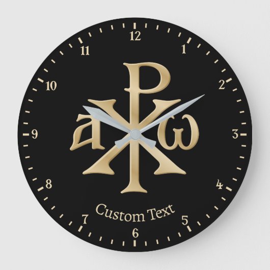 Chi Rho Christogram Muurklok Grote Klok (Voorkant)