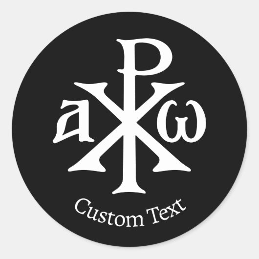 Chi Rho Christogram Ronde Sticker (Voorkant)