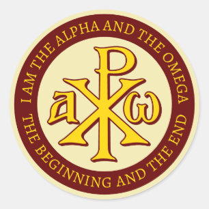 Chi Rho Christogram Ronde Sticker