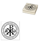 Chi Rho Christogram Rubberstempel (Gestempeld)