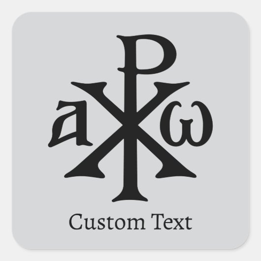 Chi Rho Christogram Vierkante Sticker (Voorkant)