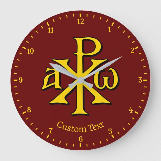Chi Rho Christogram wandklok (Voorkant)