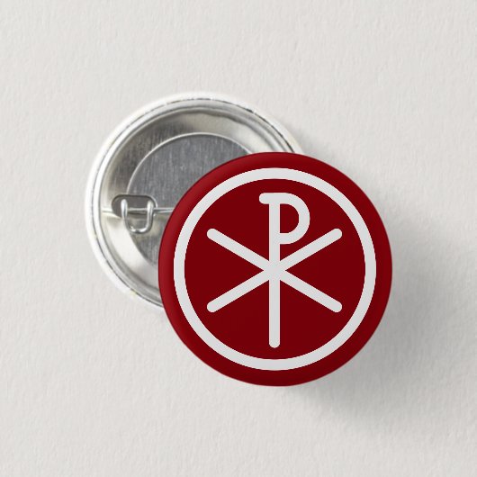 Chi-Rho Christus Symbol Button (Voorkant /achterkant)