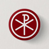 Chi-Rho Christus Symbol Button (Voorkant)