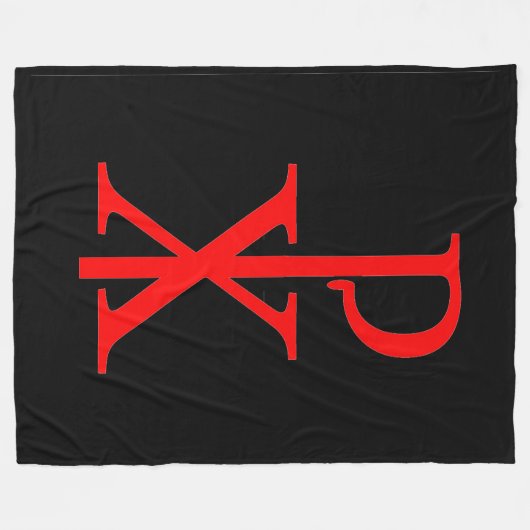CHI RHO CRUCIFIX Fleece Deken (Voorkant (Horizontaal))
