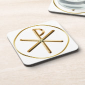 Chi-Rho-gloed Bier Onderzetter (Linkerzijde)