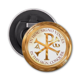 Chi-Rho | Het monogram van Christus Button Flesopener