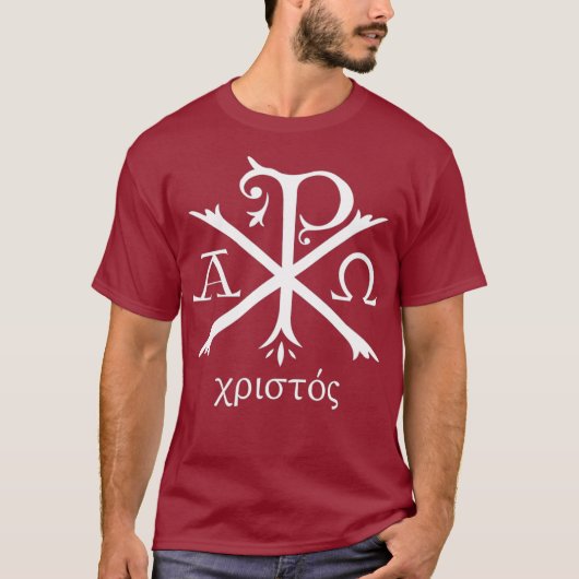 Chi Rho Jesus Jezus Christus Christelijk Ancient M T-shirt (Voorkant)