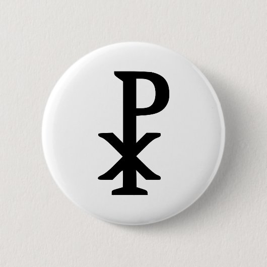 Chi rho - Jesus Ronde Button 5,7 Cm (Voorkant)