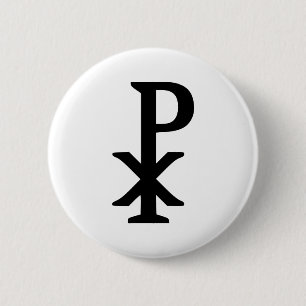 Chi rho - Jesus Ronde Button 5,7 Cm