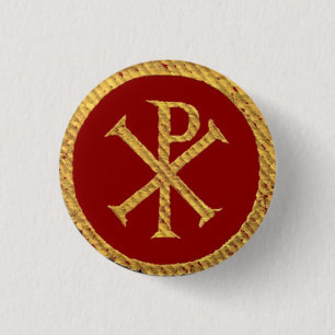Chi Rho Ronde Button 3,2 Cm