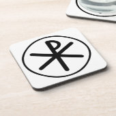 Chi-rho-symbool Drankjes Onderzetter (Linkerzijde)