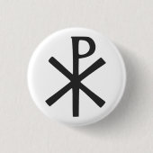Chi Rho-symbool Ronde Button 3,2 Cm (Voorkant)