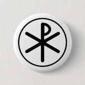 Chi-rho-symbool Ronde Button 5,7 Cm (Voorkant)