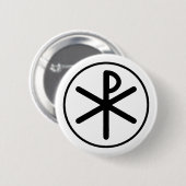 Chi-rho-symbool Ronde Button 5,7 Cm (Voorkant /achterkant)