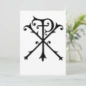 Chi Rho Symbool van Christus Christelijk Inspirere Kaart (Staand voorkant)