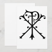 Chi Rho Symbool van Christus Christelijk Inspirere Kaart (Voorkant / Achterkant)