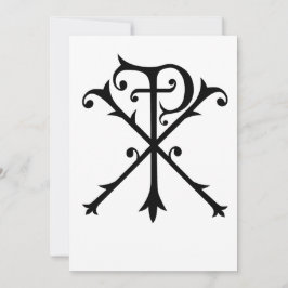 Chi Rho Symbool van Christus Christelijk Inspirere Kaart