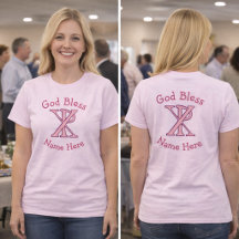 Chi Ro Christelijk Kruis Roze Persoonlijk
