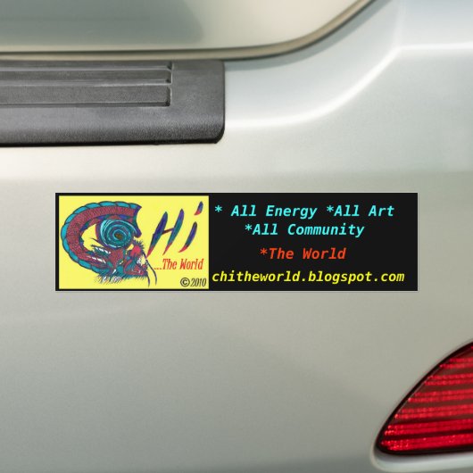 Chi The World Bumpersticker (Op auto)