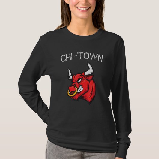 Chi Town Bull Chicago Fans Basketball 23 for Men W T-shirt (Voorkant)